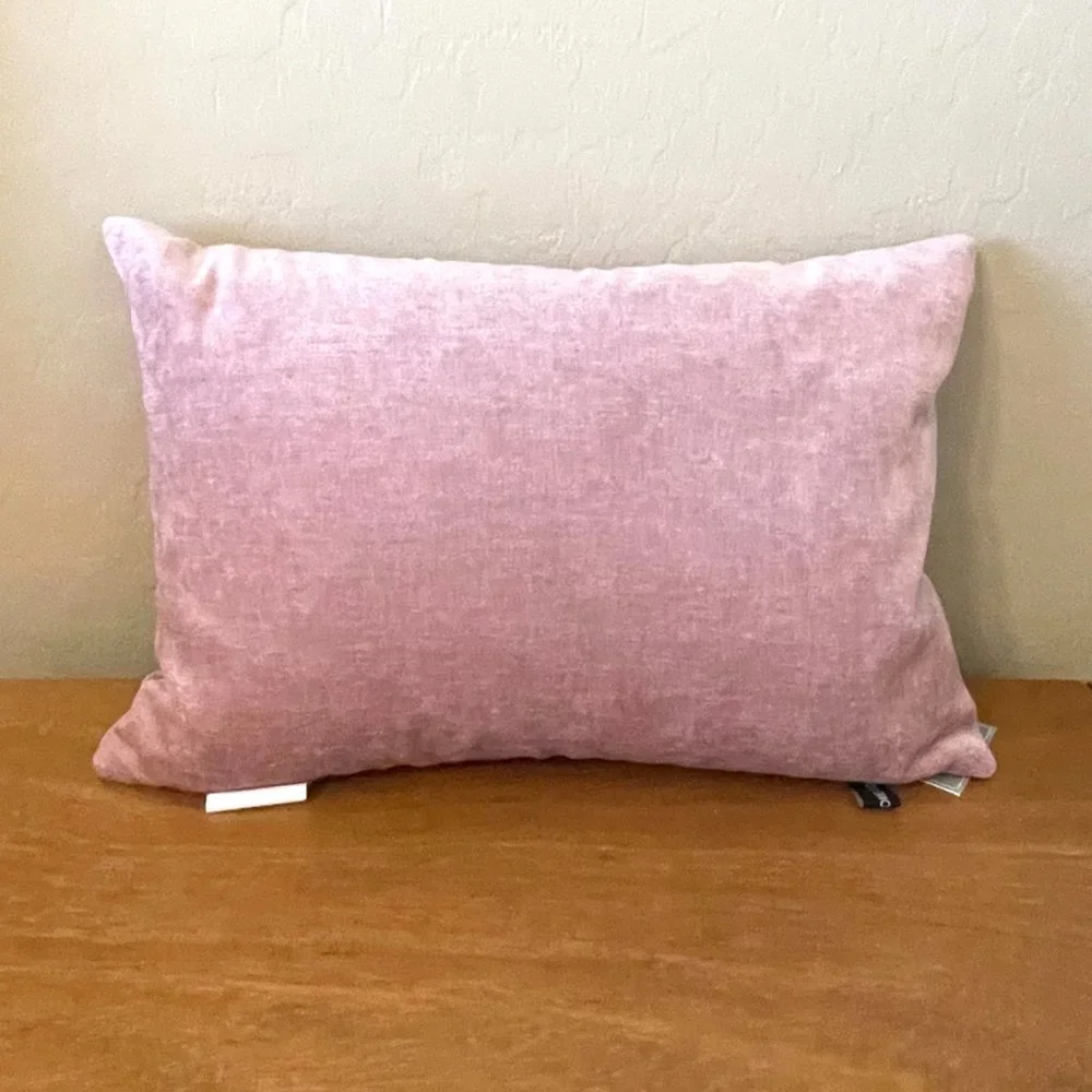 NEW Forever In Love Throw Pillow Stitched Rodeo Home Rectangle Feather Pink